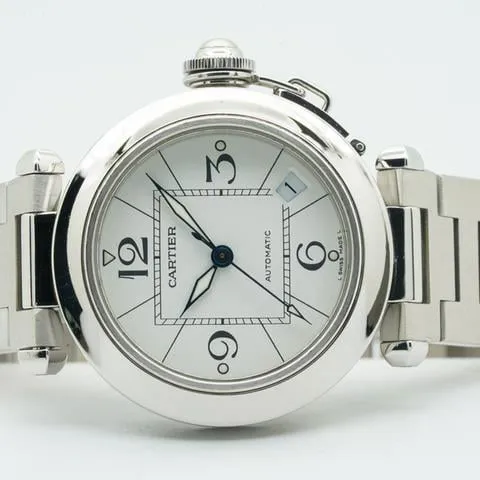 Cartier Pasha C 2324 35mm Stainless steel White