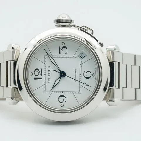 Cartier Pasha C 2324 35mm Stainless steel White