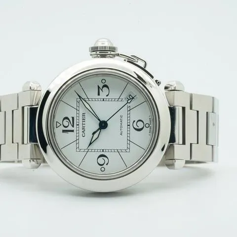 Cartier Pasha C 2324 35mm Stainless steel White