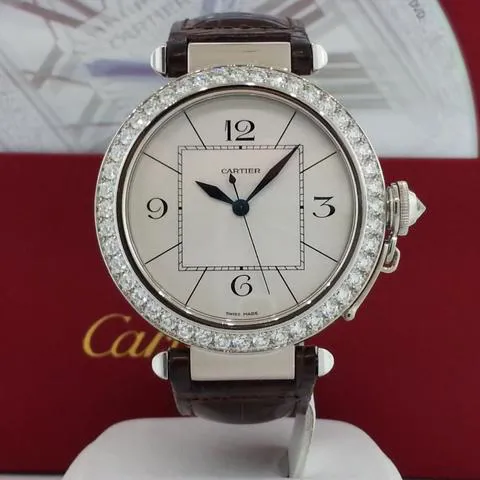 Cartier Pasha WJ120251 42mm White gold Silver