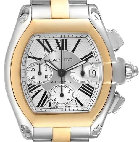 Cartier Roadster W62027Z1 48mm Yellow gold and Stainless steel Silver