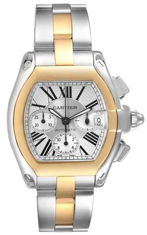 Cartier Roadster W62027Z1 48mm Yellow gold and Stainless steel Silver 2