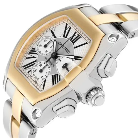 Cartier Roadster W62027Z1 48mm Yellow gold and Stainless steel Silver 7