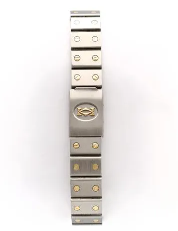 Cartier Santos 0907 25mm Yellow gold and Stainless steel White 6