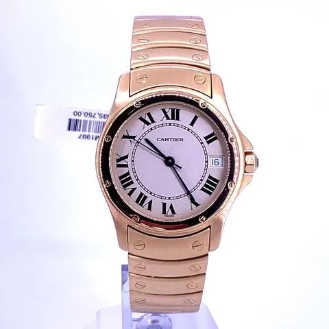 Cartier Santos 1900 1 36mm Yellow gold White