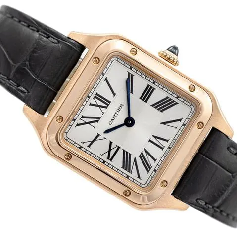 Cartier Santos Dumont WGSA0022 27.5mm Rose gold Silver