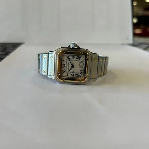 Cartier Santos Galbée 1566 29mm Yellow gold and Stainless steel White