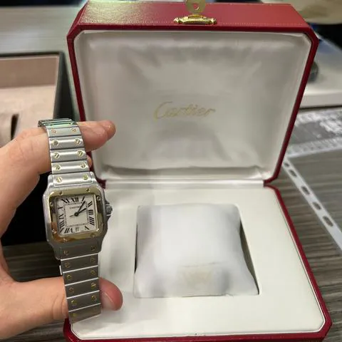 Cartier Santos Galbée 1566 29mm Yellow gold and Stainless steel White 11