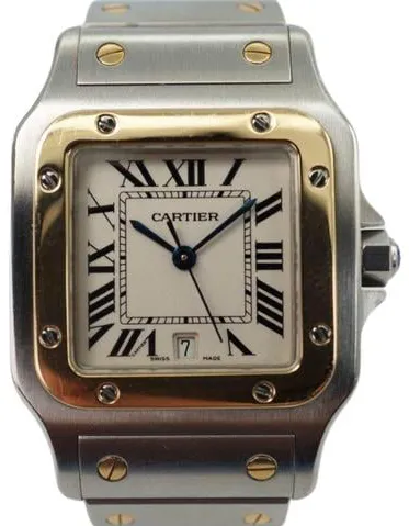 Cartier Santos Galbée 1566 29mm Yellow gold and Stainless steel White