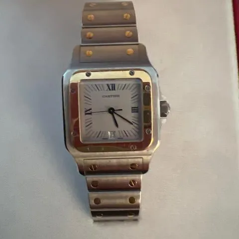 Cartier Santos Galbée 187901 29mm Yellow gold and Stainless steel White