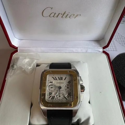 Cartier Santos W20091X7 42mm Yellow gold and Stainless steel White