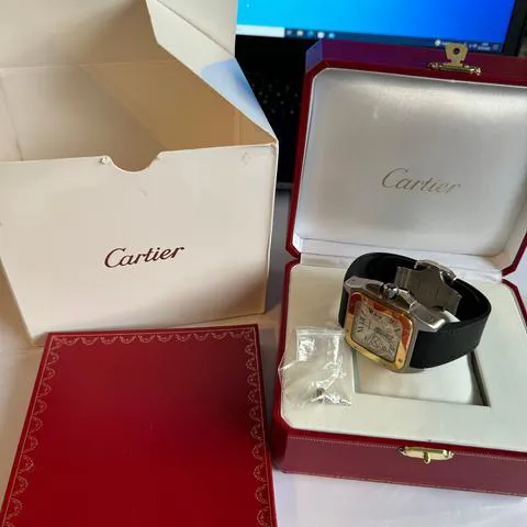 Cartier Santos W20091X7 42mm Yellow gold and Stainless steel White 6