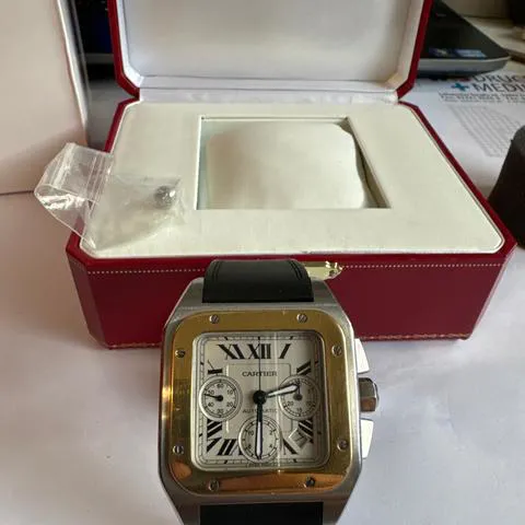 Cartier Santos W20091X7 42mm Yellow gold and Stainless steel White 8