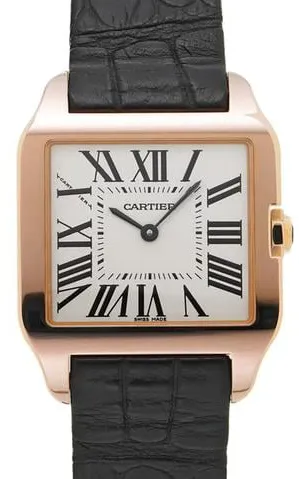 Cartier Santos W2009251 30.5mm Rose gold Silver