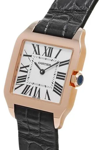 Cartier Santos W2009251 30.5mm Rose gold Silver 1