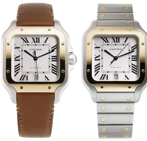 Cartier Santos W2SA0009 40mm Yellow gold and Stainless steel Silver