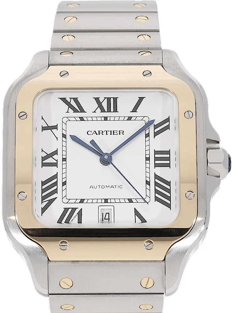 Cartier Santos W2SA0009 40mm Yellow gold and Stainless steel Silver