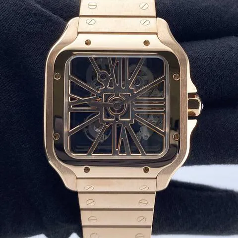 Cartier Santos WHSA0016 39.5mm Rose gold Skeletonized 1