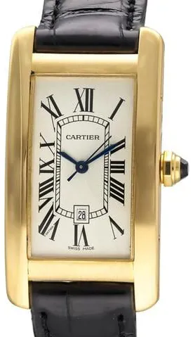 Cartier Tank Américaine 1725 22mm Yellow gold Champagne