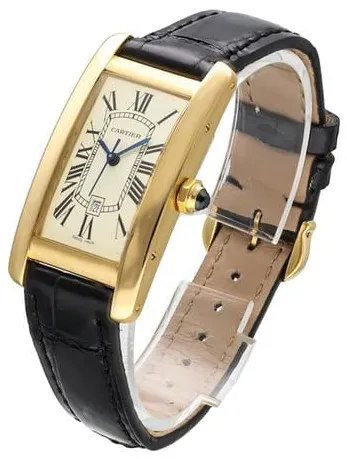 Cartier Tank Américaine 1725 22mm Yellow gold Champagne 2