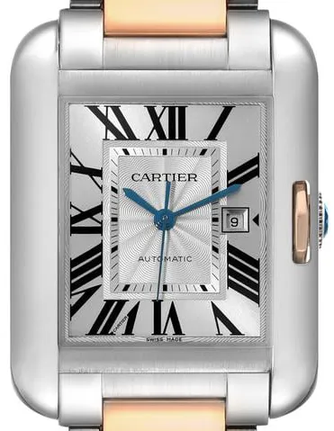 Cartier Tank Anglaise W5310037 39mm Yellow gold and Stainless steel Silver