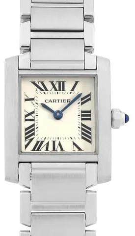Cartier Tank Française W51008Q3 25mm Stainless steel Ivory