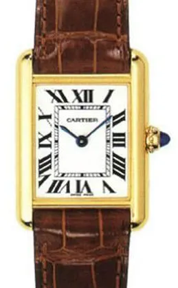 Cartier Tank W1529856 29.5mm Yellow gold Silver