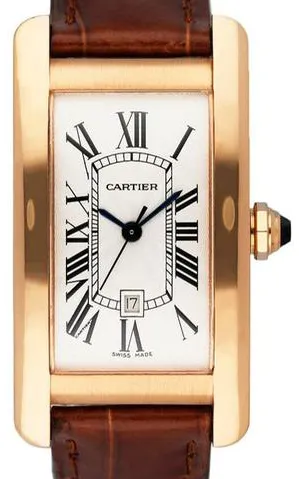 Cartier Tank W2620030 23mm Rose gold Silver