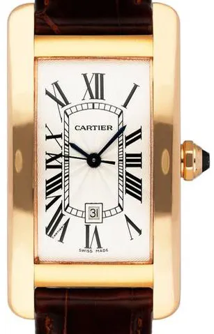 Cartier Tank W2620030 23mm Rose gold Silver