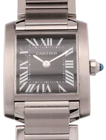 Cartier Tank W51026Q3 20mm Stainless steel Black