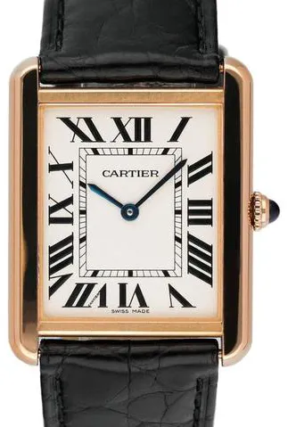 Cartier Tank W5200025 28mm Rose gold Silver