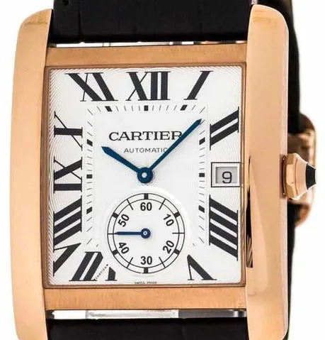 Cartier Tank W5330001 34.5mm Rose gold Silver