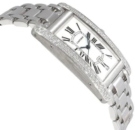 Cartier Tank WB7026L1 22mm White gold Silver