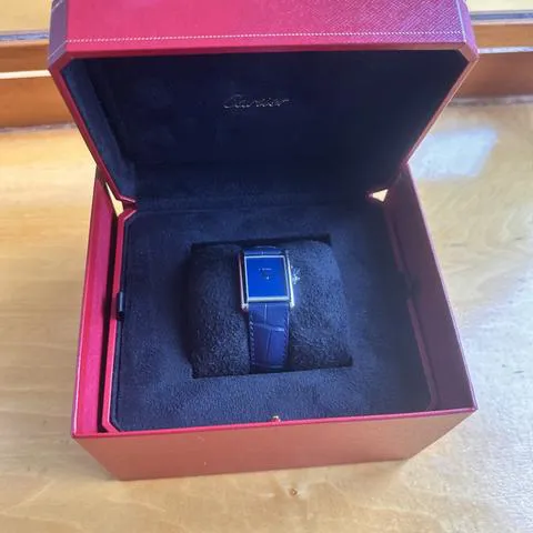 Cartier Tank WSTA0055 25.5mm Stainless steel Blue