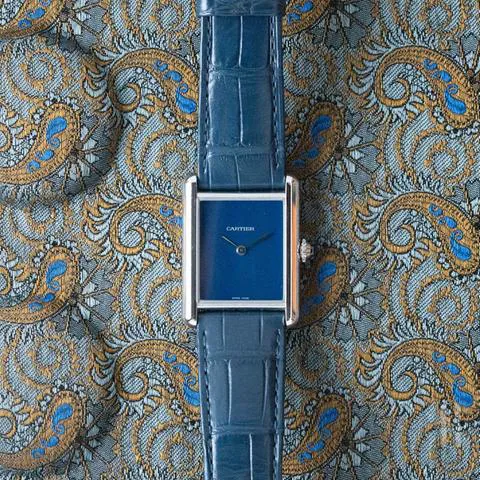 Cartier Tank WSTA0055 25.5mm Stainless steel Blue