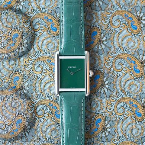 Cartier Tank WSTA0056 33.5mm Stainless steel Green