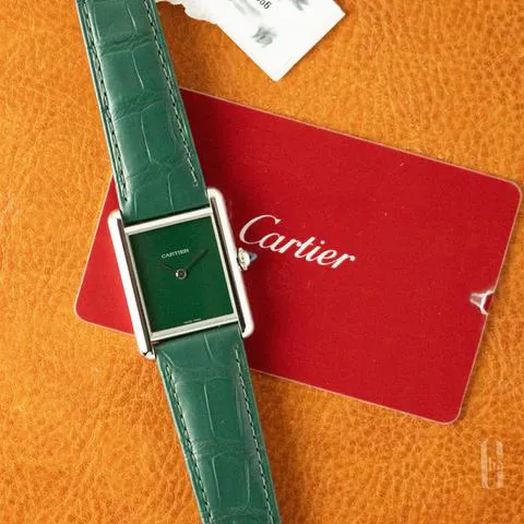 Cartier Tank WSTA0056 33.5mm Stainless steel Green 1