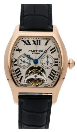 Cartier Tortue W1548151 32mm Rose gold Silver