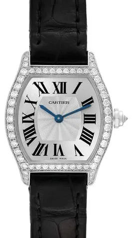 Cartier Tortue WA501007 24mm White gold Silver