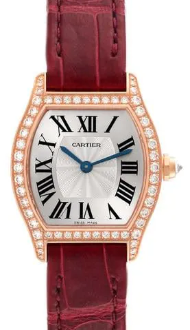 Cartier Tortue WA501010 24mm Rose gold Silver