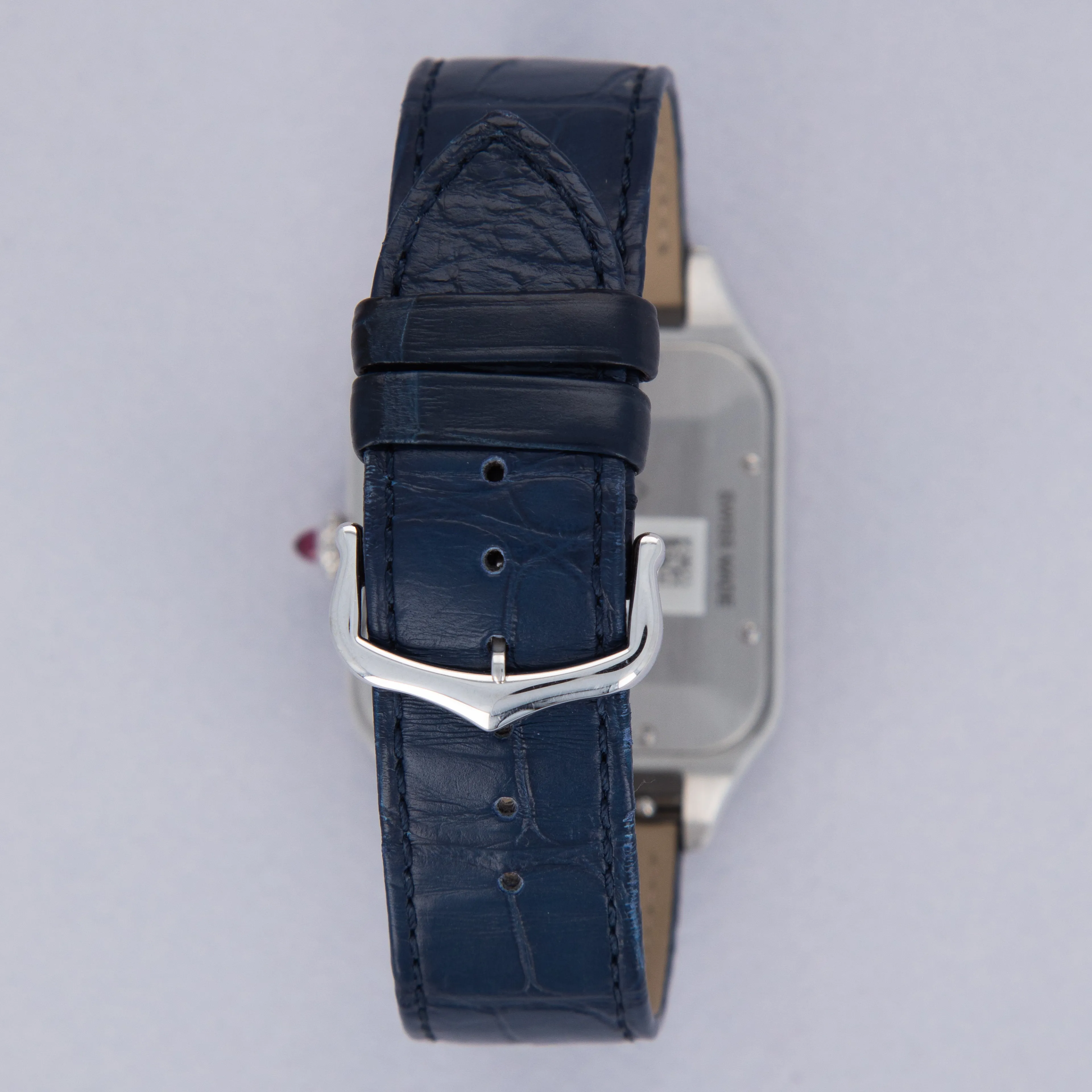 Cartier Santos Dumont WGSA0050 34mm Platinum Blue 9