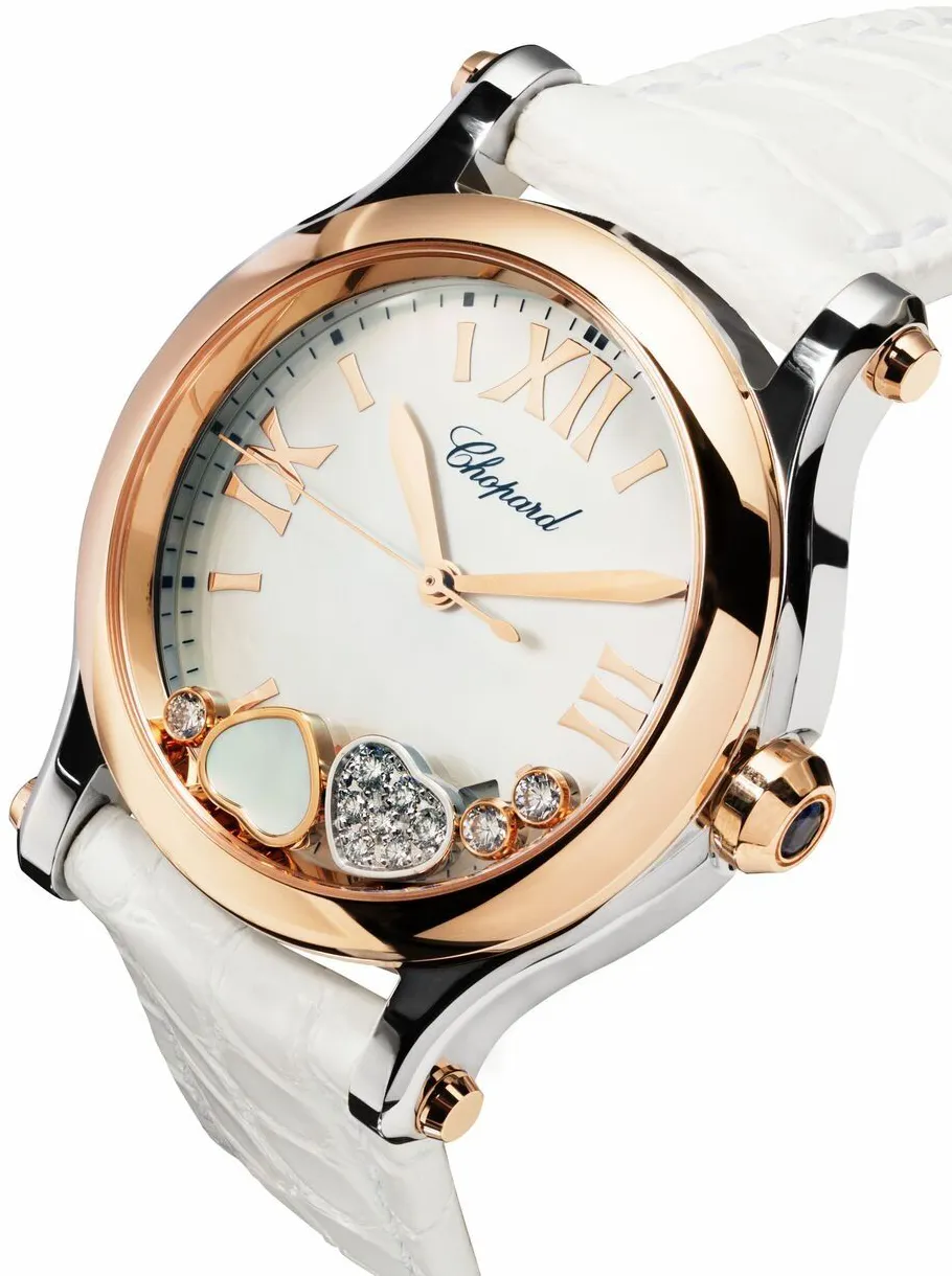 Chopard Happy Sport 278582-6009 36mm Rose gold and Stainless steel White 3