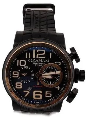 Graham Silverstone 2BLDZ.B12A 48mm Yellow gold and Stainless steel Black