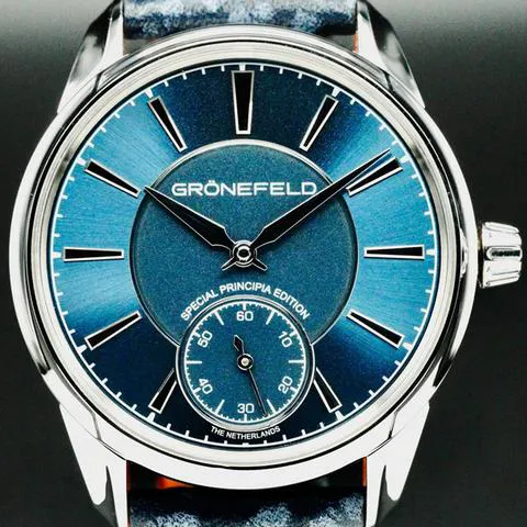 Grönefeld 39.5mm Stainless steel Blue