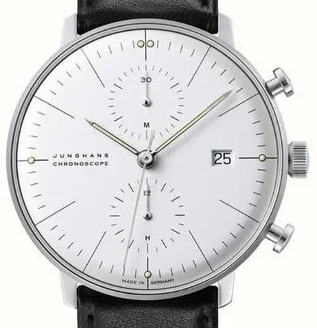 Junghans max bill Chronoscope 027/4600.02 40mm Stainless steel White