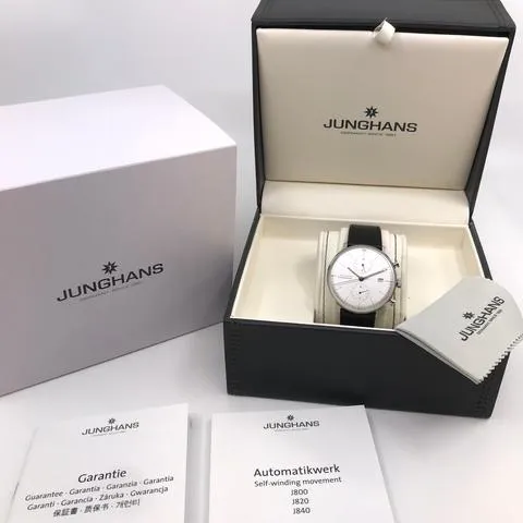 Junghans max bill Chronoscope 027/4600.02 40mm Stainless steel White 7