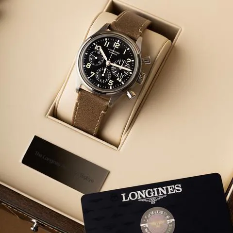 Longines Heritage L2.816.4.53.2 41mm Stainless steel Black 6