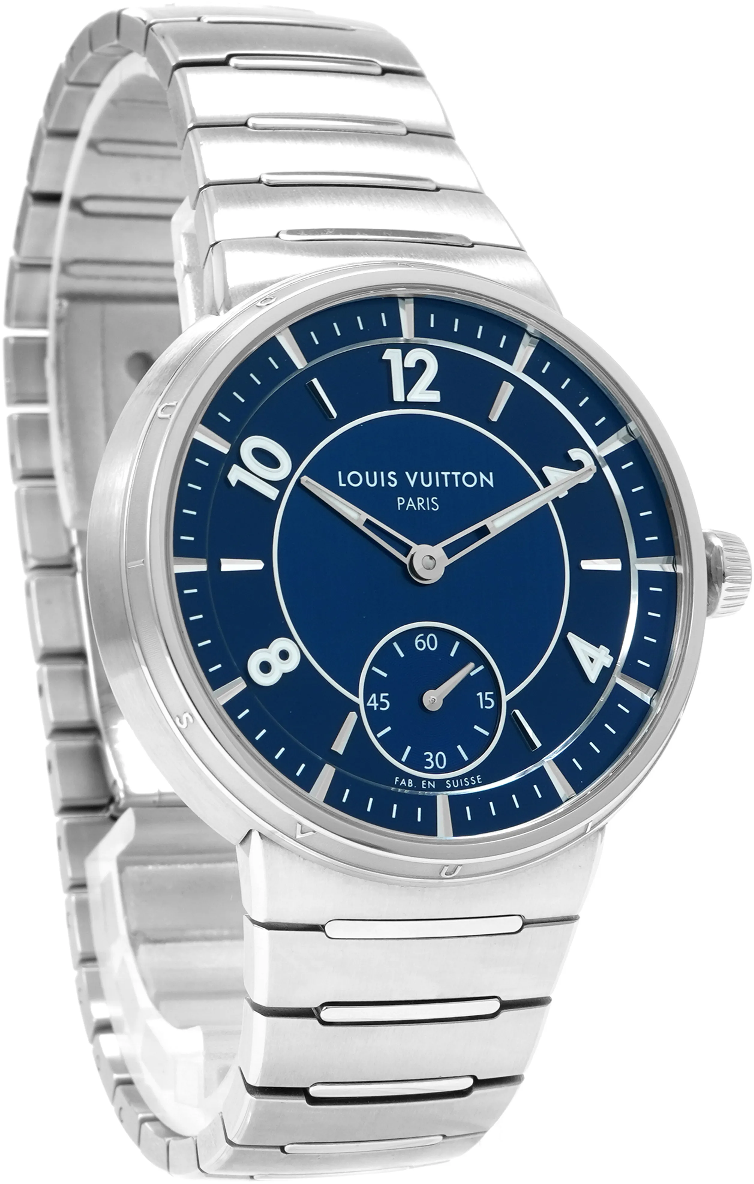 Louis Vuitton Tambour W1ST20 40mm Stainless steel Blue 3