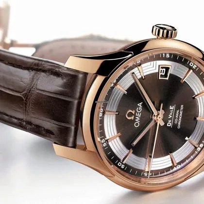 Omega De Ville Hour Vision 431.63.41.21.13.001 41mm Rose gold Brown