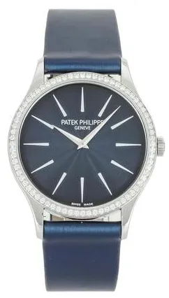 Patek Philippe Calatrava 4897G-001 33mm White gold Blue